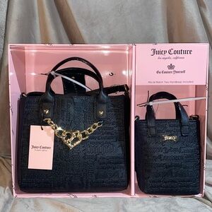 Juicy Couture Black Mom and Me bags Handbag Set 🆕